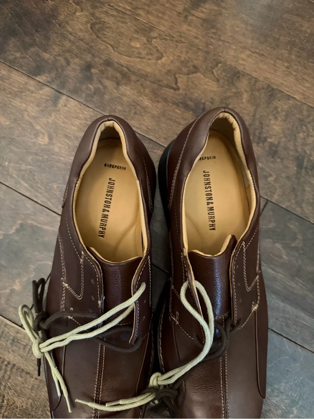Johnston & Murphy Schuler Bicycle Men’s Brown Leather Derby Shoes